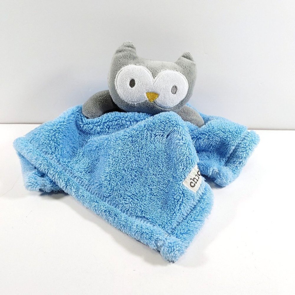 CHICK PEA Plush OWL Blue Security  Blanket 14" LOVEY
